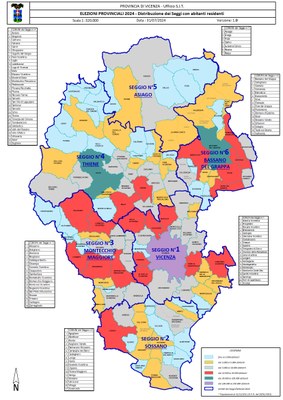 CARTINA PROVINCIA DI VICENZA CON SEGGI