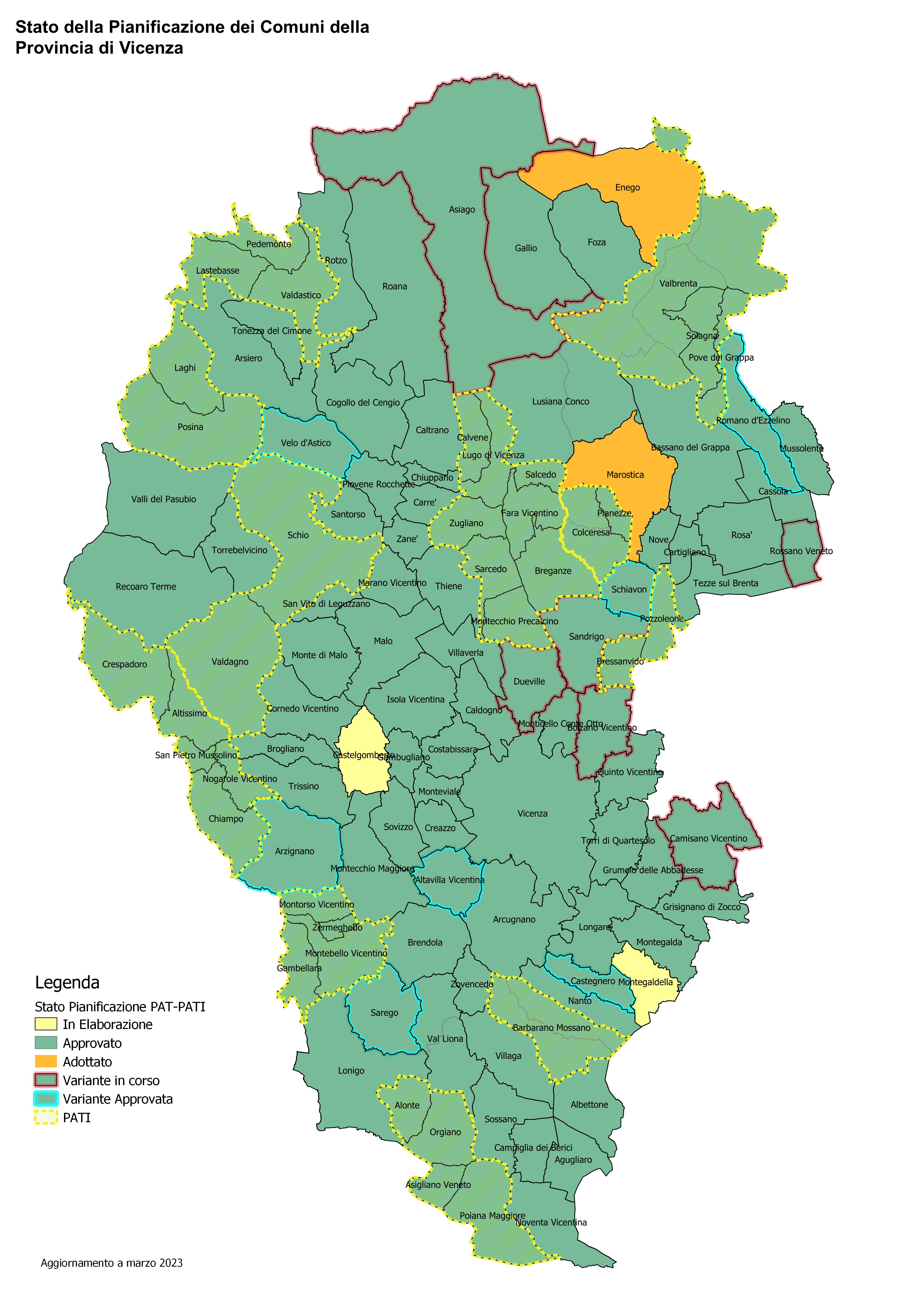 mappa Comuni - Marzo 2023